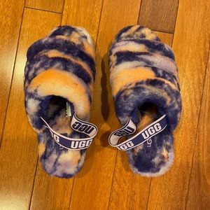 Ugg Fluff Yeah Genuine Shearling Slingback Slide Sandal